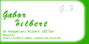 gabor hilbert business card